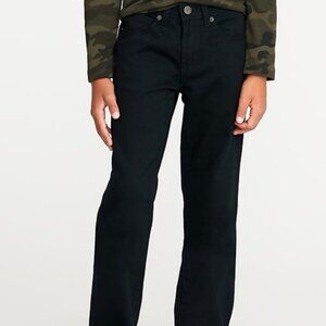 Straight Non-Stretch Five-Pocket Pants for Boys - Sizes 8, 10